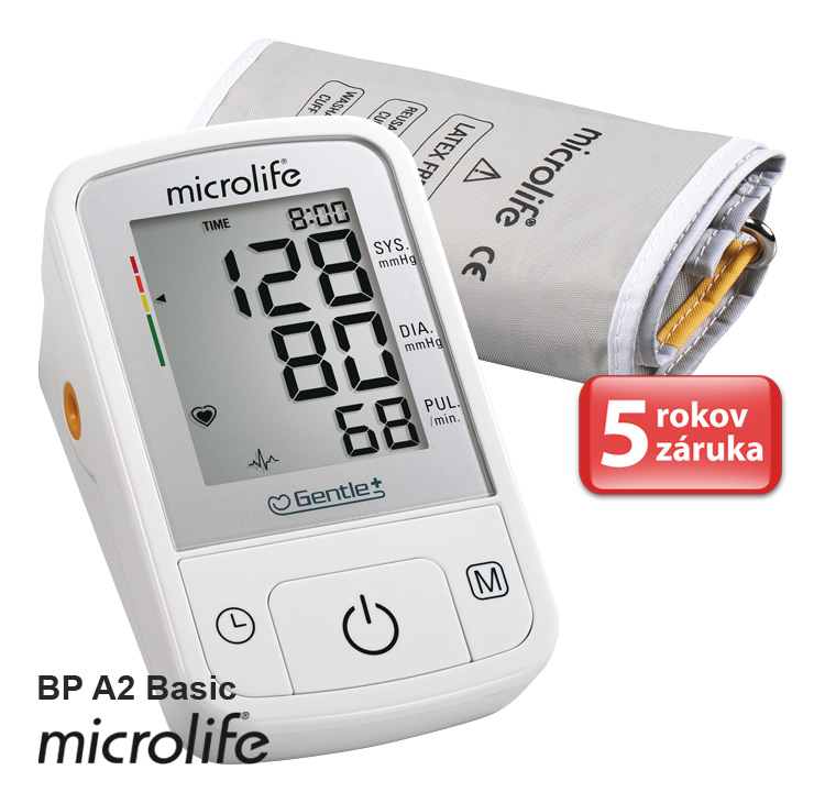 Microlife BP A2 Basic automatický tlakomer na rameno s adaptérom